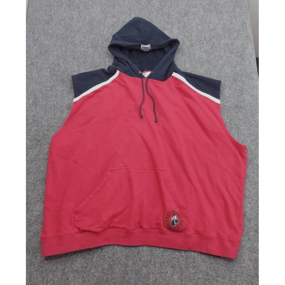Everlast Sleeveless Hoodie Mens 4XL Red Blue Workout‎ Gym Boxing Fleece Muscle